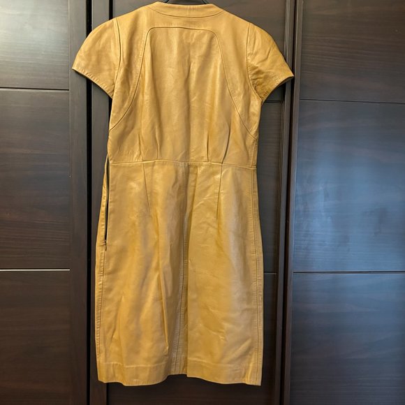 Arthur Galan tan leather dress, size 8, very good condition - Picture 6 of 7
